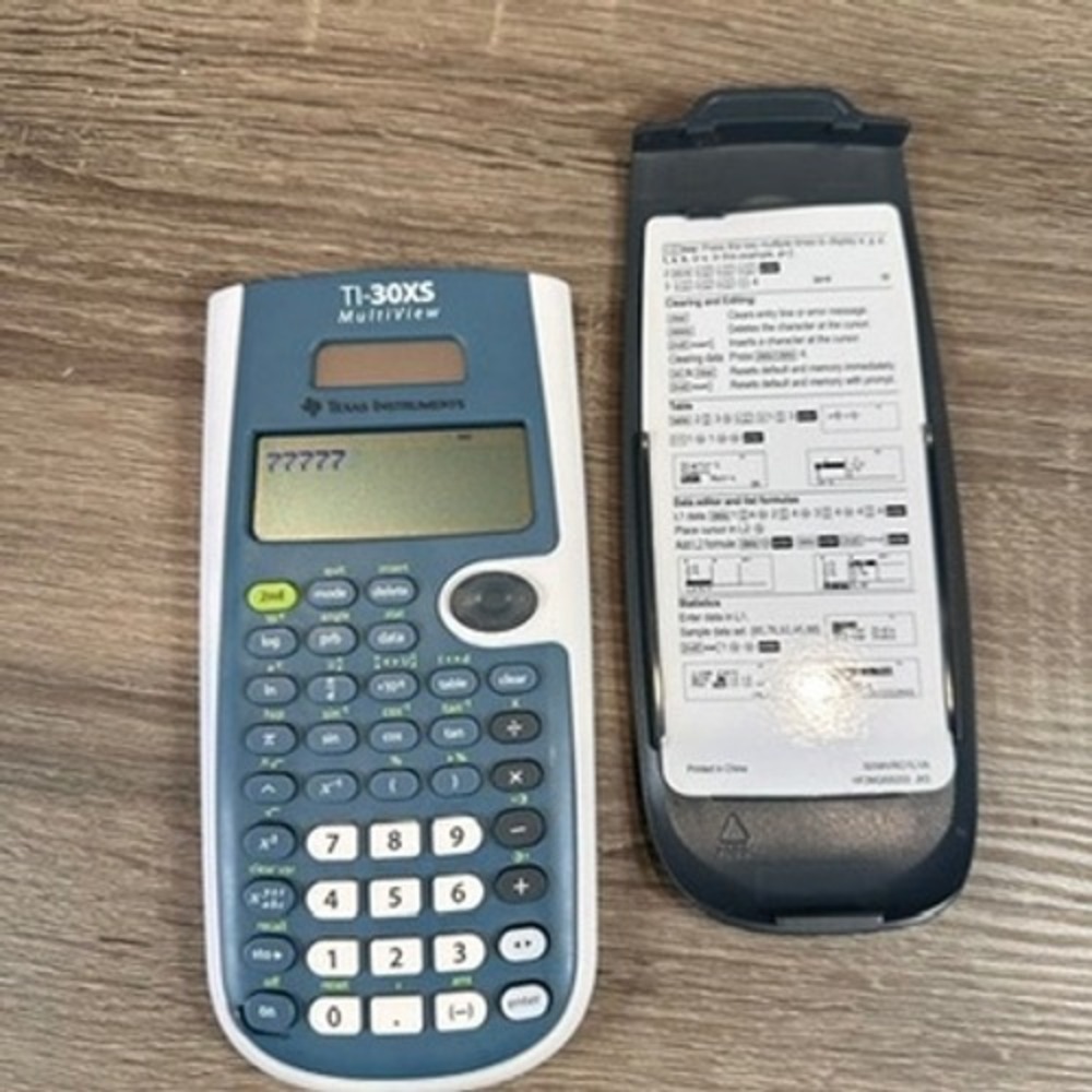 Scientific Calculator Texas Instruments TI-30XS MultiView Blue White Solar Math - Picture 2 of 5